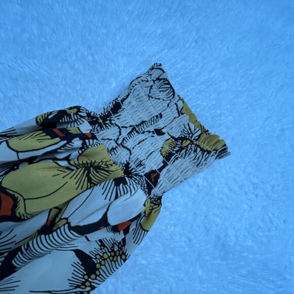 Cabi Sequel Blouse Womens Floral V-Neck Top Medium Long Sleeve Yellow Style 3954 - Picture 8 of 9